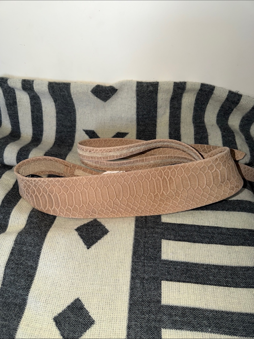 Anthropologie ADA Wrap Belt in genuine leather-Taupe